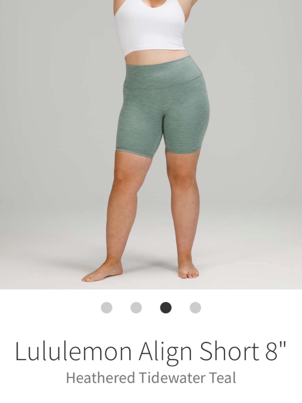 lululemon athletica Align Short 8" - Heathered Tidewater Teal